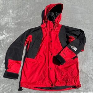 Vintage The North Face Gore-Tex Mountain Light Jacket Womens Small Red Black